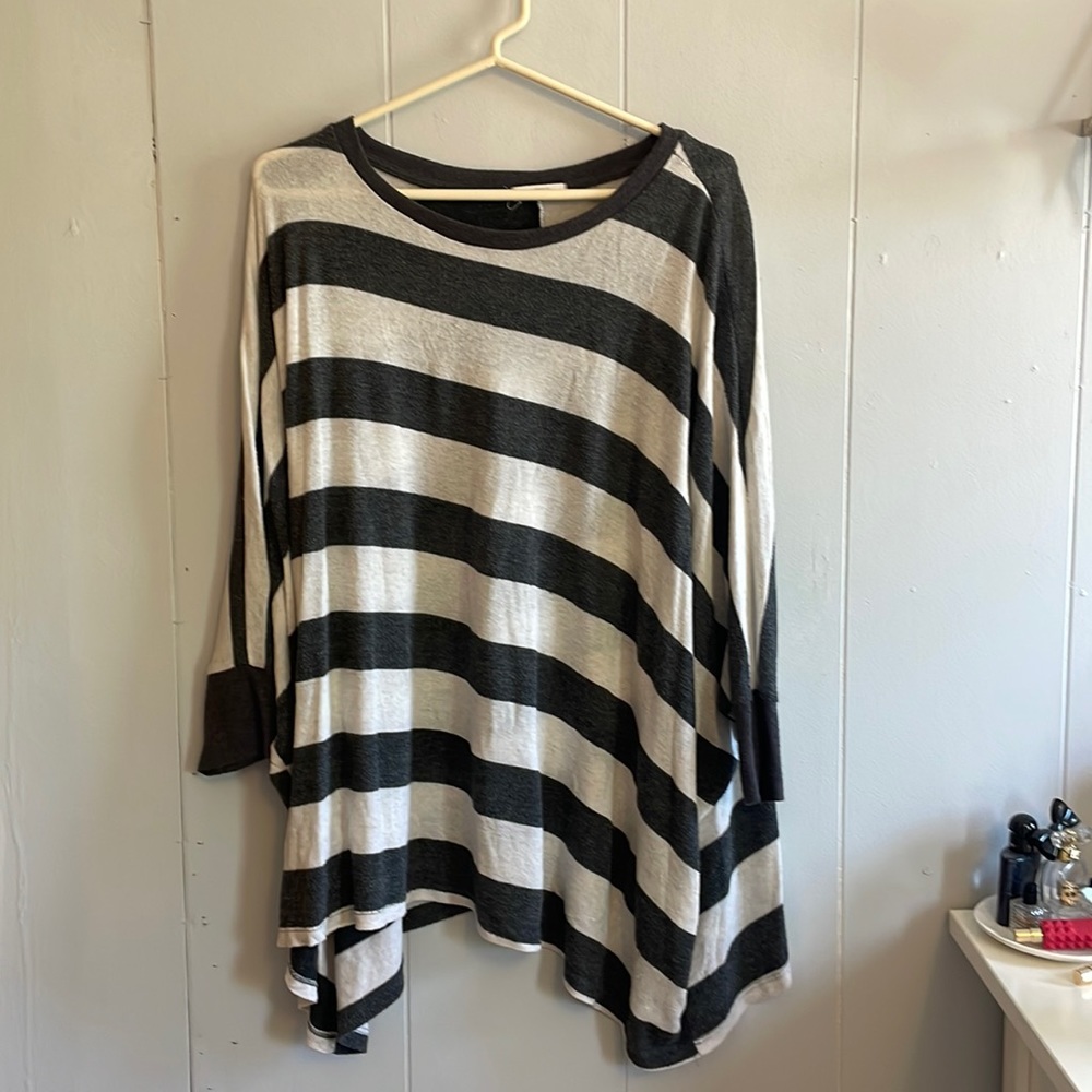 Poncho striped long sleeve
